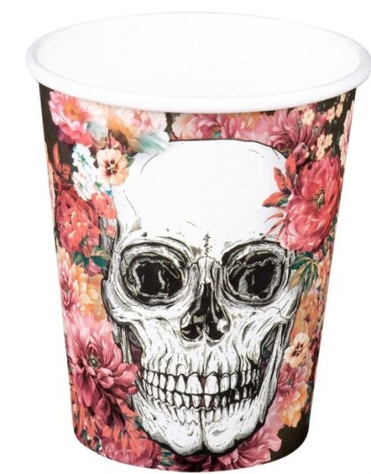 10 stk Pappkrus 210 ml Day of the Dead