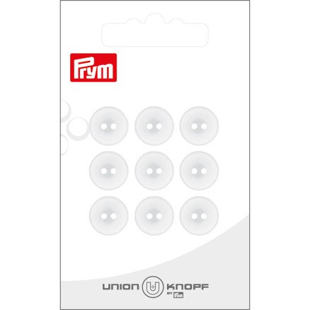 Prym plastknapp hvit 12 mm 9 stk Prym plastknapp hvit 12 mm 9 stk