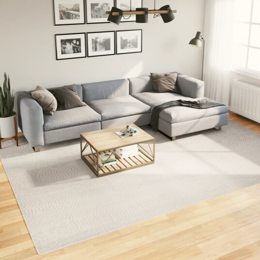vidaXL Rug IZA kort luv skandinavisk utseende krem 240x340 cm