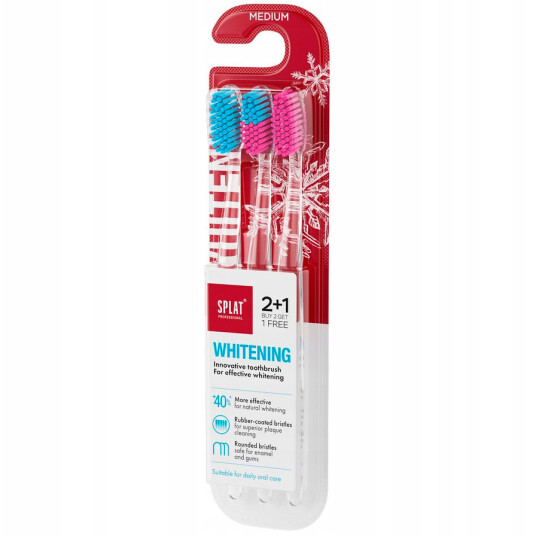 SPLAT Professional Whitening Tannbørster 3 pcs.