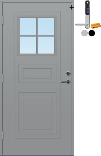 Ytterdør Bygg1 Utvik Cotswold med Yale Doorman Classic Home