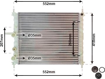 VAN WEZEL 17002326 Radiator motorkjøling