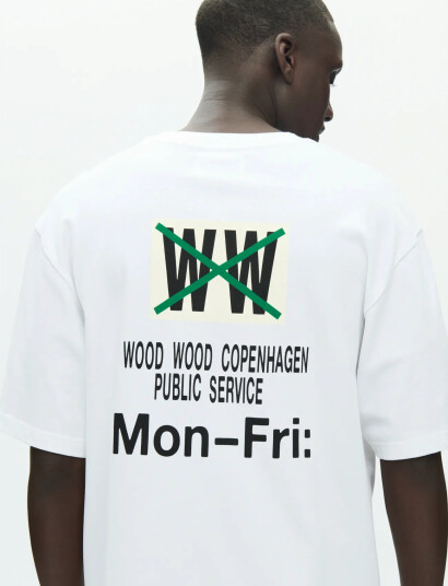 WOOD WOOD Wwgary Tee Mon Fri 25222 White XL