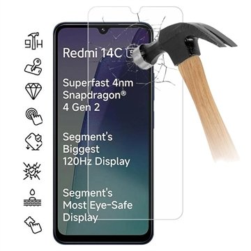 Xiaomi Redmi 14C 5G Beskyttelsesglass   Case Friendly Gjennomsiktig