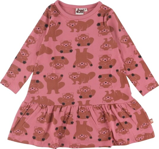 DYR Cph Kjole Dyrbirdy Soft Cherry Flerrotspanda DYR 3 år (98) Kjole Brun Rosa