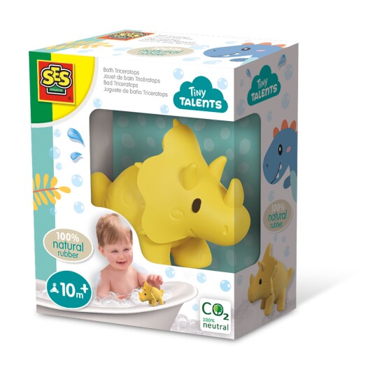 SES Creative Bath Time Triceratops natural rubber S13212 SES Creative Bath Time Triceratops natural rubber S13212