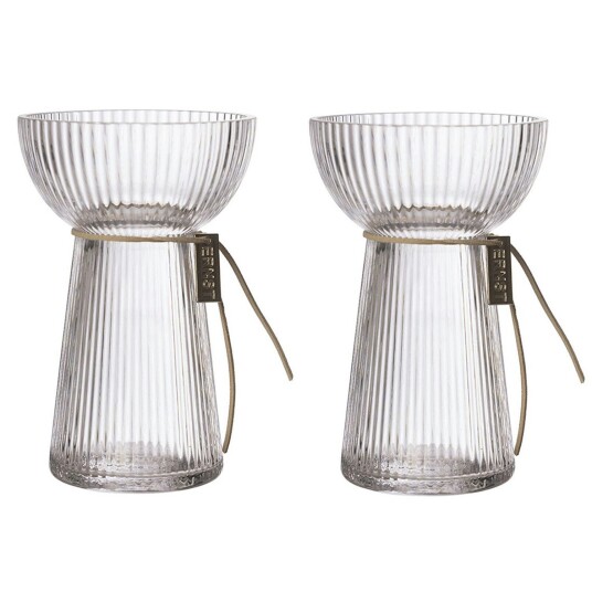 Ernst Bulb Vase With Fluted Structure 15 cm 2 pack