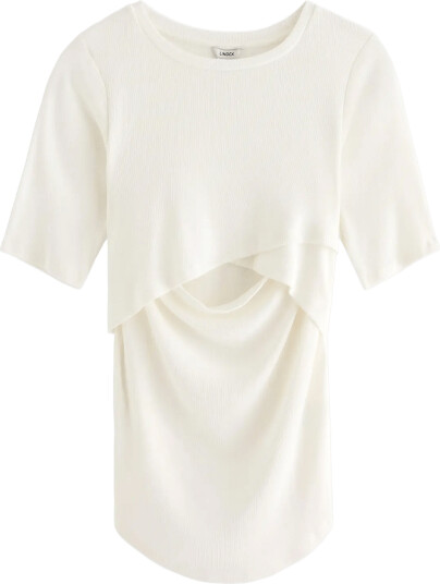 Lindex Mom Wrap Nursing Top Cream XS