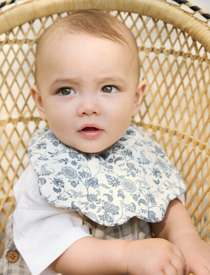 Elodie Details Drybib - Garden Leo Toile - Blue - ONE SIZE
