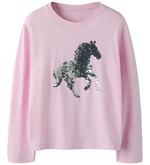 Name It Nkfdassa Ls Nreg Top Barn Genser med Paljetter Rosa 104
