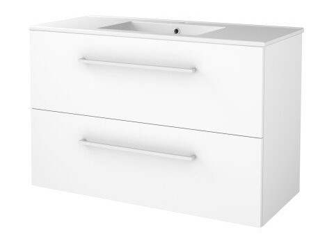 Sanibell Basicline møbelpakke 100x46 cm hvithøyglans Sanibell Basicline møbelpakke 100x46 cm hvithøyglans