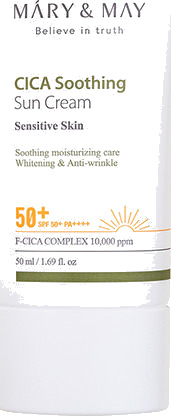 Mary & May CICA Soothing Solkrem SPF 50 til Ansiktet - 50 ml Mary & May CICA Soothing Solkrem SPF 50 til Ansiktet - 50 ml
