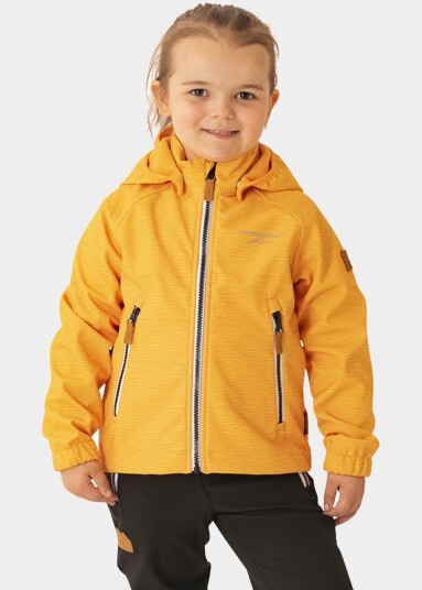 Bergen Softshell Jacket Jr Mustard Yellow Melange 90  Vinterjakker