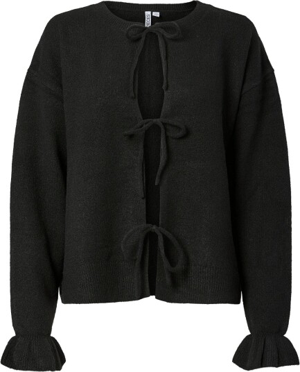Pieces Pcsally Rev Frill Cardigan Knit Noos Bc BLACK S Pieces Pcsally Rev Frill Cardigan Knit Noos Bc BLACK S