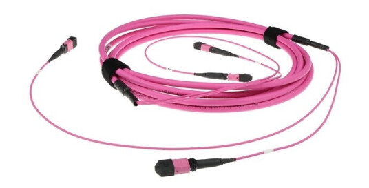 Act 50 Meter Multimode 50/125 Om4(Om3) Polarity A Fiber Trunk Cable With 2 Mtp/Mpo Female Connectors Each Side 50M 2X Mtp(F) 50/125 Om4 Pa Tr (Dc5211)