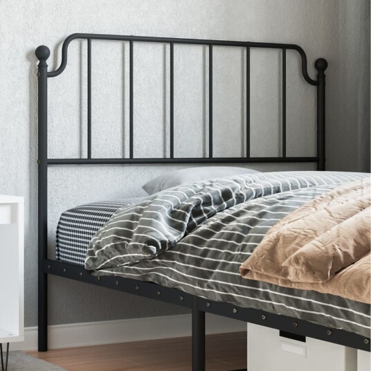 Sengegavl i metall svart 107 cm 8721012212268