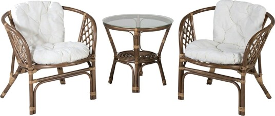 Venture Design Wera kafésett Mørk valnøtt Brun Venture Design Wera kafésett Mørk valnøtt Brun