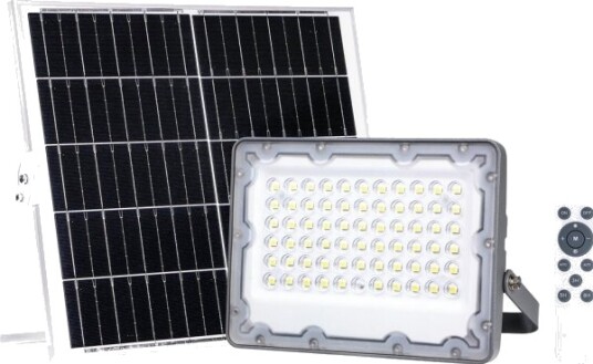 Eko Light Milagro Milo Eko9154* Solcelleflomlys 8W Led 1000Lm 6000K Ip65 Med Skumrings /Bevegelsessensor Svart