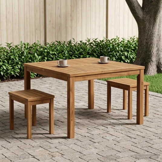 vidaXL Kaffebord Naturlig 80 x 80,5 x 45 cm Solid akasietre