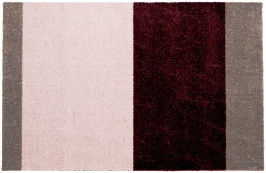 tica copenhagen Stripes dørmatte horisontal Bordeaux rose sand 60x90 cm