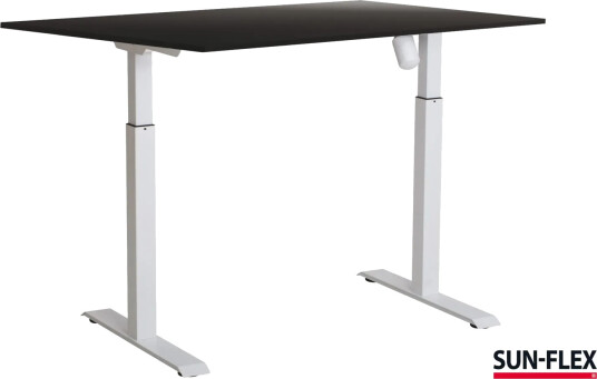 Sun-Flex Easydesk Adapt L, Ren Hvit/Svart Finér 140*80 Cm Sun-Flex Easydesk Adapt L, Ren Hvit/Svart Finér 140*80 Cm