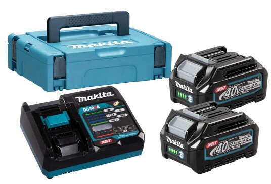 Makita 40V XGT Ladepakke med 2x2,5 Ah Batterier og Lader