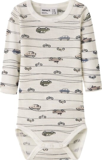 Name It Ullbody Wang Rib Langermet 56 Hvit