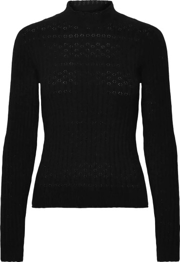 RM By Rosemunde Rmwsofia Pointelle Ls Pullover Black S