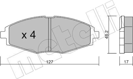 METELLI 22 0293 0 Bremseklosser