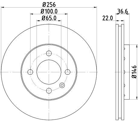 HELLA 8DD 355 118 261 Bremseskive