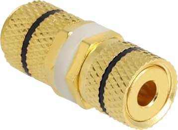 Delock - Audioadapter - Binding Post Til Binding Post - Black Ring, Gull