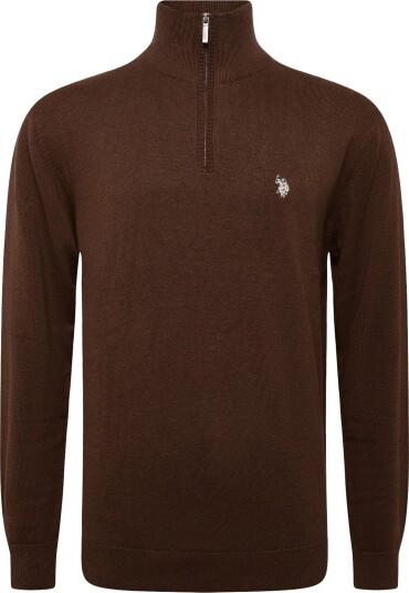 U.S. Polo Assn. Uspa Knit Brison Men CHESTNUT MELANGE S U.S. Polo Assn. Uspa Knit Brison Men CHESTNUT MELANGE S