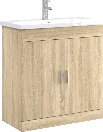 Baderomsinnredningssett Sonoma eik 81 x 40 x 84,5 cm