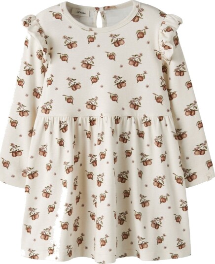 Lil" Atelier Kjole - NmfGayo - Turtledue/Apple - Lil Atelier - 2 år (92) - Kjole Beige Brun