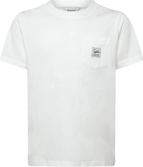 Gant Kids Badge Pocket Ss T Shirt WHITE 152