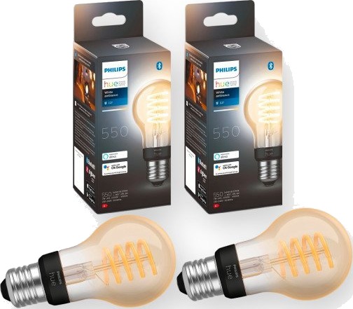 Philips Hue White Ambiance E27 standardlampa 2 pak