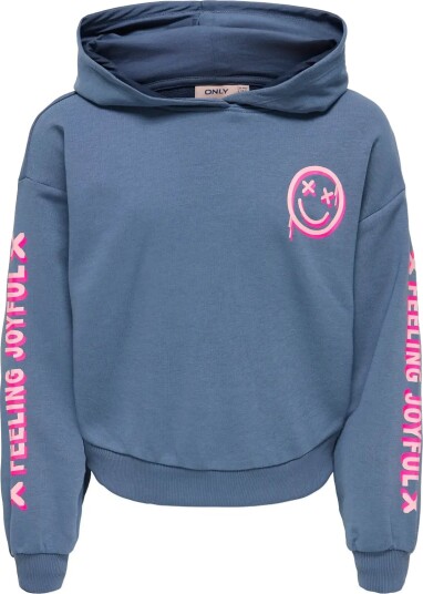 Kids Only Kogsmile Life L/S Hood Ub Swt Noos Blue 146 152 Kids Only Kogsmile Life L/S Hood Ub Swt Noos Blue 146 152