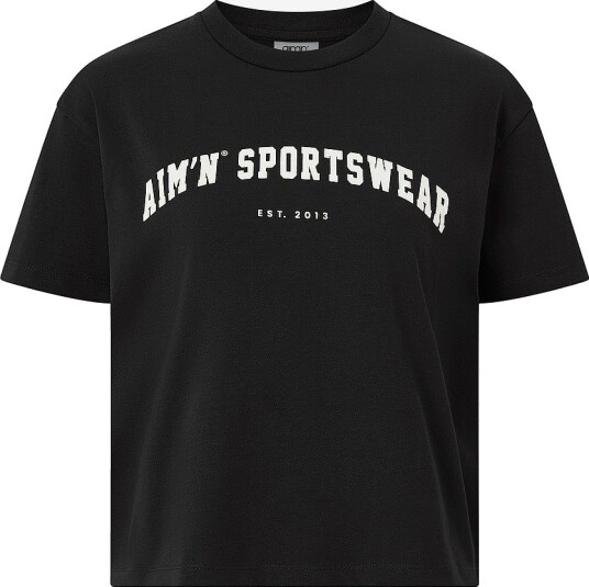 Aim'n T skjorte Varsity Boxy T shirt Svart