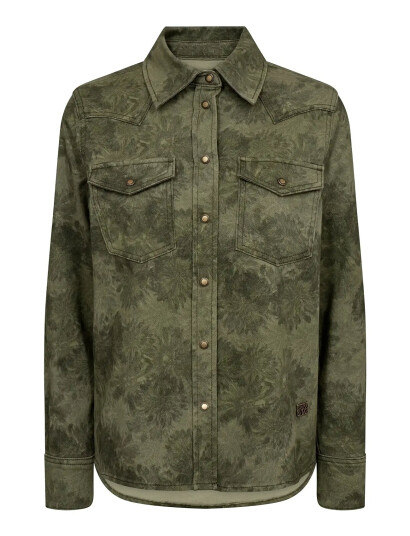 MOS MOSH Mmchristy Print Shirt - Green - XS