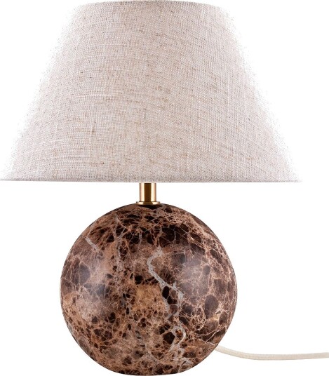 Globen Lighting Bordlampe Castello 35 Beige travertin Brun Bordlamper