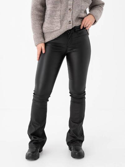 Only Blush Mid Flared Coated Pant Sort M/32