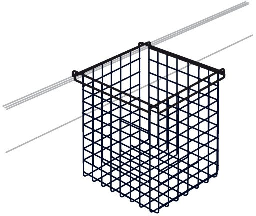 Pressalit Care Plus trådkurv, stål