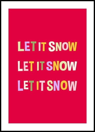 Let It Snow No.1 Poster Plakat / 100x150cm