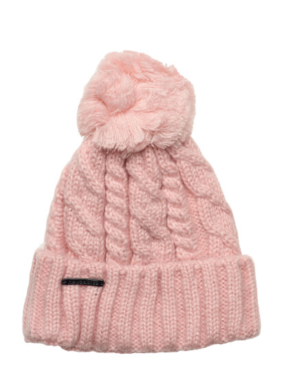 New Balance Lux Knit Pom Beanie Pink ONE SIZE