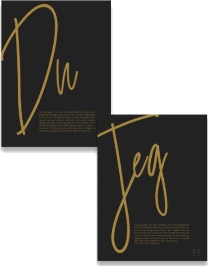 Pictureit - Poster sett du og jeg 30x40 cm svart Pictureit - Poster sett du og jeg 30x40 cm svart