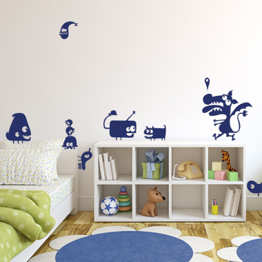 Fantasidyr 1 wallsticker av Anline Ruby, 42x49 cm Fantasidyr 1 wallsticker av Anline Ruby, 42x49 cm