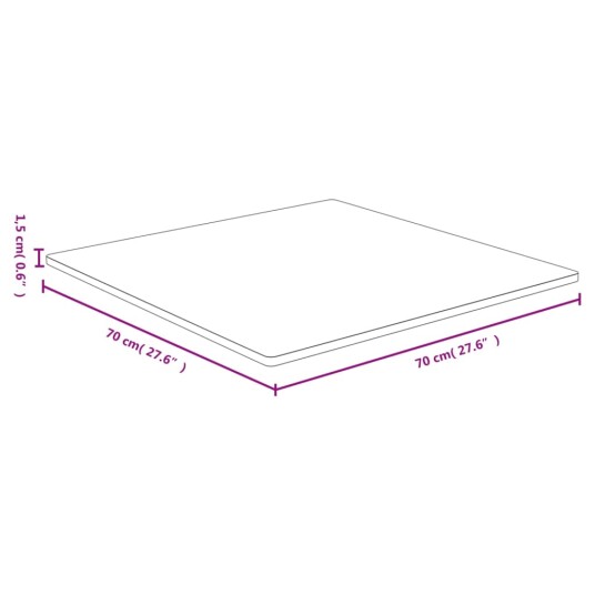  Bordplate 70x70x1,5 cm bambus 352695