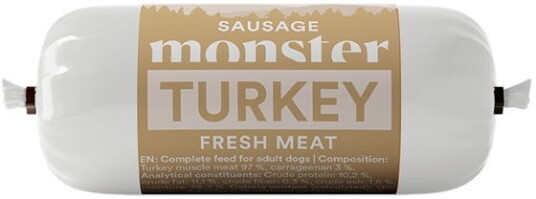Monster Pet Food Hundepølse med Kalkun 80 g - Våtfôr til Hund