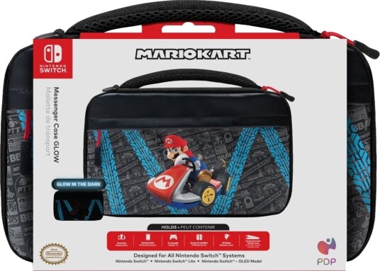 PDP Nintendo Switch Commuter Case Glow skulderveske   Mario Kart Drift