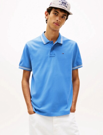 Tommy Jeans Tjm Reg Tipped Polo Ext   Blue   S